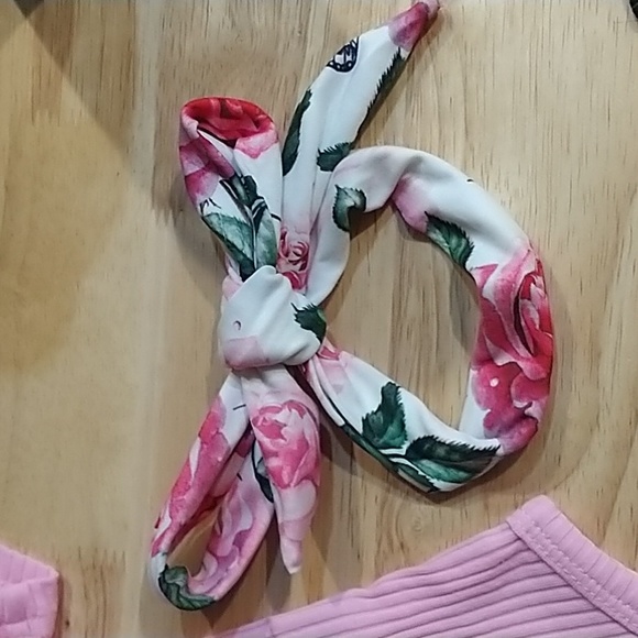 70 Clothing. Sold as a set. Adorable Onesie with the cutest floral print shorts. - Picture 4 of 4